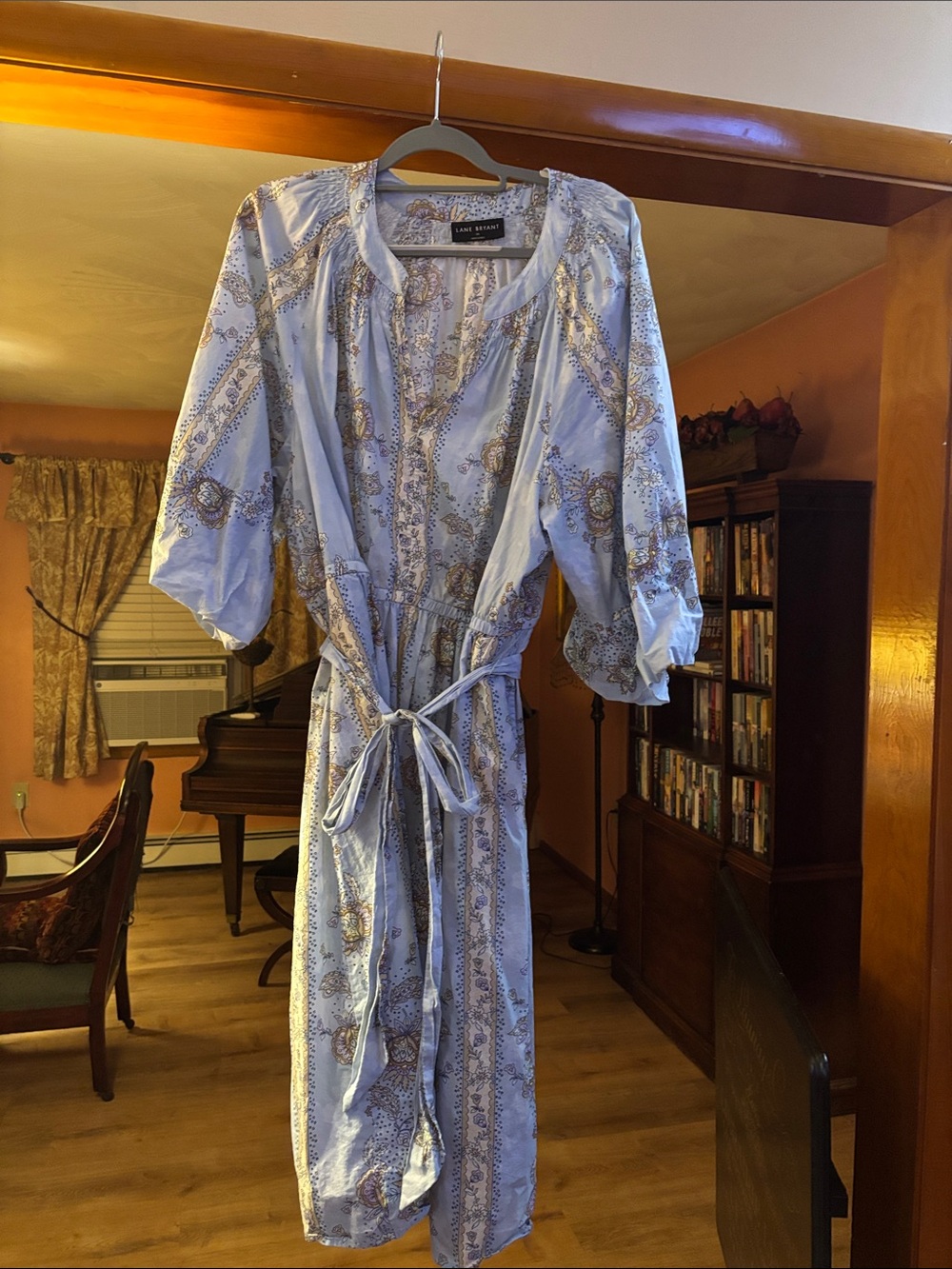 Lane Bryant Pale Blue Paisley Dress